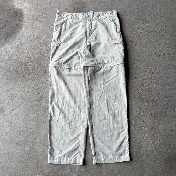 Columbia PFG Convertible Pants Size L Tan Outdoors Omni Shade Hiking - Picture 1 of 8